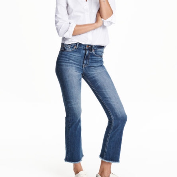 H&M Jeans Kick Flare Cropped Jeans*NEW - Picture 3 of 6